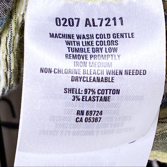 Columbia Sportswear Striped Long Sleeve Button Up Shirt Yellow Blue Womens Large - Picture 5 of 6